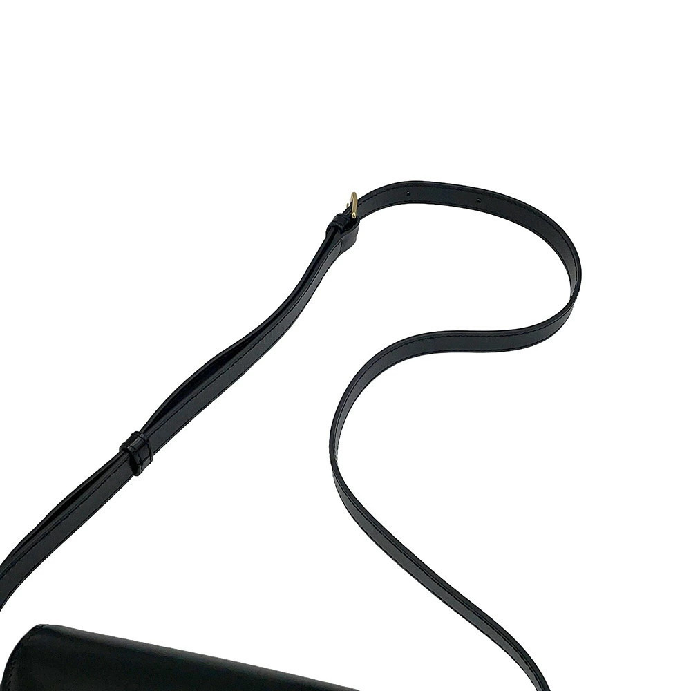 Celine Triomphe Teen Buzas Shoulder Bag Leather Black - Picture 12 of 12